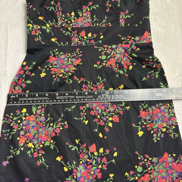 Free People Strapless Mini Dress Sexy Little Black Going out Summer Sz 4 Zip up - Picture 6 of 9